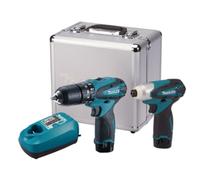 Makita DK1493 10,8 V Combo Kit TD090D HP330D 2x 1,3 Ah Batterie Custodia