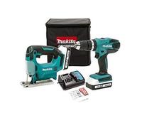makita DK18113X1 Combo Kit Trapano +seghetto + 2 Batterie ,lame E Punte