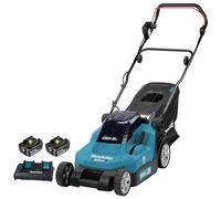 Makita DLM382PM2 Tosaerba A Batteria 38 Cm, 2 x Bl1840B, 4 Ah, Dc18Rd, 40 L