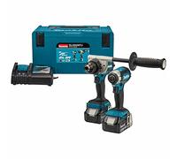 Makita DLX 2432 TJ Batteria Combo Kit DDF 486 Trapano avvitatore a batteria + avvitatore a percussione DTD 153 + 2 batterie 5,0 Ah + caricatore + Makpac