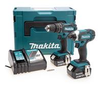 Makita DLX2131TJ 18V LXT DHP482 Trapano Combi & DTD152 Urto Driver Doppio Pack
