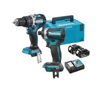 Makita DLX2181TJ 18V LiIon accu klopschroefmachine DHP484 slagschroevendraaier DTD154 combiset 2x 50Ah accu in Mbox koolborstelloos