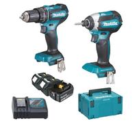 Makita DLX2283JX1 Kit Batteria 18V Trapano DHP485 Avvitatore DTD153 3x3.0Ah