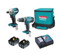 Makita DLX2336X Kit Trapano DHP453 Avvitatore DTD156 Batteria 18V 2x3,0Ah Borsa