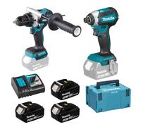 Makita DLX2418TJ Kit Batteria 18V DHP486 • DTD153 • 3xBL1850B • DC18RC • MAKPAC
