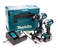 Makita DLX2455TJ 18V Trapano Combi & Urto Driver Pacco Doppio (2 X 5.0Ah