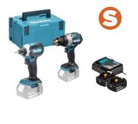 Makita DLX2507TJ 18V Li-Ion LXT Brushless 2 Pezzi Combo Kit Completo di 2 x 5.0Ah Batterie e Caricatore Fornito in una Custodia Makpac