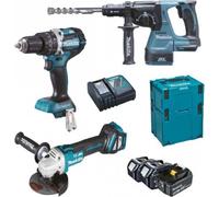 Makita DLX3119TJ combo kit 18V 3x5Ah Li-Ion 2 Makpac