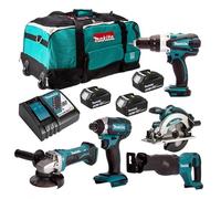 Makita DLX6046 Combopack 5 Werkzeuge 18 V LXT (3 x 3,0 Ah)