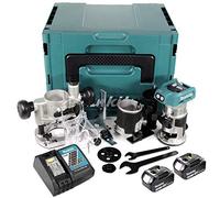 Makita DRT 50 rf1j x2 18 V batteria agli ioni di litio motore brushless multifunzione fresa, in Makpac con fresatura moduli + 2 X 3,0 batteria + caricatore