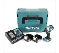 Makita DTD 153 RFJ - Avvitatore a percussione a batteria, 1/4", 18 V, 170 Nm, brushless + 2 batterie 3,0 Ah + caricatore rapido in Makpac 2