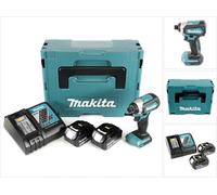 Makita DTD 153 RTJ Avvitatore ad impulsi a batteria 18V / Brushless + 2x Batterie BL1850B 5,0 Ah + 1x Caricatore DC 18 RC + Valigetta Makpac