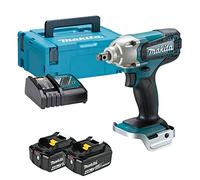 Makita DTW190RMJ - Avvitatore a impulsi LXT agli ioni di litio da 18 V, con 2 batterie agli ioni di litio da 4,0 Ah e caricatore in custodia Makpac