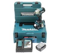 Makita DTW300TJX7 - Avvitatore a percussione a batteria, 18 V, con caricatore rapido DC18RC e 2 batterie BL1850B 5,0 Ah + 14 pezzi (E-16586) in MAKPAC misura 2