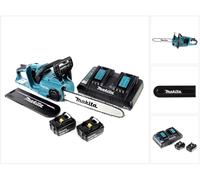Makita DUC 353 PF2 - Motosega a batteria 36 V (2 x 18 V) Brushless 35 cm + 2 batterie da 3,0 Ah + caricatore doppio