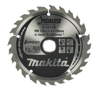 Makita E-12120 Lama Efficut TCT Sega Circolare 136x20mm • 25 Denti 1,4mm • Legno