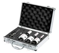 Makita E-12310 EZYCHANGE - Set di seghe a tazza in valigetta in alluminio, bimetallico HSS-Co, diametro 16-51 mm, profondità di taglio 44 mm, per legno, metallo, alluminio, acciaio inossidabile,