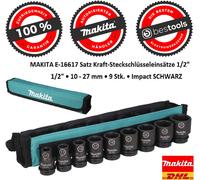 MAKITA E-16617 set inserti per chiavi a bussola 1/2" 10-27 mm 9 pz. Impatto⭐⭐⭐⭐