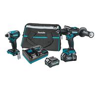 Makita GT200D 40V Max XGT Brushless Lithium-Ion 1/2 in. Cordless Hammer Drill Driver/ 4-Speed Impact Driver Combo Kit (2.5 Ah)