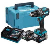 Trapano Makita Akku-Schlagbohrschrauber HP001GD201 XGT, 40Volt blau/schwarz, 2x Li-Ion XGT Akku 2,5Ah, MAKPAC [HP001GD201]