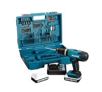 Makita HP488D007 Trapano avvitatore a percussione 18V + 74 Accessori