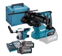 Makita HR010GD201 - Martello combinato a batteria SDS-Plus, 40 V, max. 2,5 Ah, 2 batterie + caricatore in MAKPAC