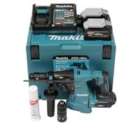 Makita HR012GU201 - Martello combinato a batteria SDS-Plus, 40 V, max. con mandrino a sgancio rapido, 4,0 Ah, 2 batterie + caricatore in MAKPAC