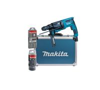 Makita - Martello perforatore HR2631FT13 per SDS-Plus, 26 mm, in valigetta di alluminio, HR2631FT13 800 wattsW, 230 voltsV
