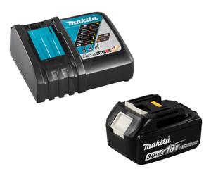 MAKITA KIT Batteria BL1830B 3Ah 18V + carcicatore DC18RC Originale 191A24-4