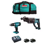 Makita kit dlx2025m (dhp453 + dhr202 + 2 x 4,0 ah + dc18rc + lxt600) 0088381687