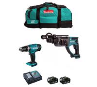MAKITA Kit DLX2025M (DHP453 + DHR202 + 2 x 4,0 Ah + DC18RC + LXT600)