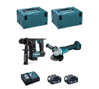 MAKITA Kit DLX2125TJ1B (DGA504 + DHR171 + 2 x 5,0 Ah + DC18RC + 2 x MAKPAC 3)