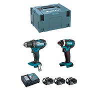 MAKITA Kit DLX2127J1 (DDF482 + DTD152 + 3 x 3,0 Ah + DC18RC + MAKPC 3)
