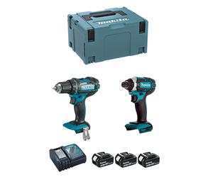 MAKITA Kit DLX2127J1 (DDF482 + DTD152 + 3 x 3,0 Ah + DC18RC + MAKPC 3)