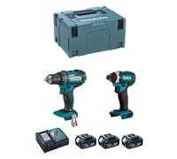 MAKITA Kit DLX2127TJ1 (DDF482 + DTD152 + 3 x 5,0 Ah + DC18RC + MAKPAC 3)