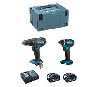 MAKITA Kit DLX2131TJ (DTD152 + DHP482 + 2 x 5,0 Ah + DC18RC + MAKPAC 3)
