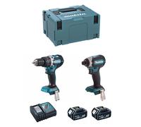 MAKITA Kit DLX2180TJ (DHP484 + DTD153 + 2 x 5,0 Ah + DC18RC + MAKPAC 3)