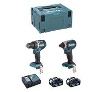MAKITA Kit DLX2189TJ (DDF484 + DTD153 + 2 x 5,0 Ah + DC18RC + MAKPAC 3)
