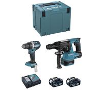 MAKITA Kit DLX2191TJ (DDF484 + DHR243 + 2 x 5,0 Ah + DC18RC + MAKPAC 4)