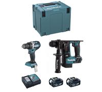 MAKITA Kit DLX2271TJ (DDF484 + DHR171 + 2 x 5,0 Ah + DC18RC + MAKPAC 4)