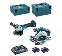 MAKITA Kit DLX2277PTJ (DHS680 + DGA506 + 2 x 5,0 Ah + DC18RD + MAKPAC 2 + MAKPAC
