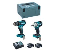 Makita kit dlx2452tj (ddf485 + dtw300 + 2 x 5,0 ah + dc18rc + makpac 3) 0088381747158