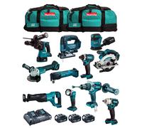 MAKITA Kit MK1102 (DHP481+DHR243+ DGA504+ DTD152+ DJV182+ DSS610+ DJR186+ DBO180
