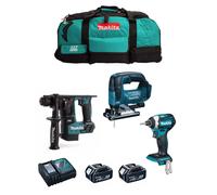 MAKITA Kit MK303 (DHR171 + DTD154 + DJV182 + 2 x 5,0 Ah + DC18RC + LXT600)