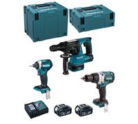 MAKITA Kit MK308RTJ (DHR243 + DHP481 + DTD154 + 2 x 5,0 Ah + DC18RC + MAKPAC 2 + MAKPAC 4)