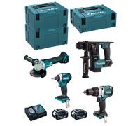 MAKITA Kit MK406RTJ (DHR171 + DHP481 + DTD154 + DGA504 + 2 x 5,0 Ah + DC18RC + M