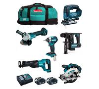 MAKITA Kit MK602 (DHR171 + DGA504 + DTD154 + DJR186 + DJV182 + DSS610 + 2 x 5,0