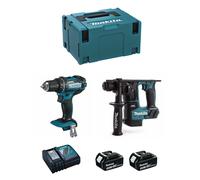 MAKITA Kit MPK18223A (DDF482 + DHR171 + 2 x 3,0 Ah + DC18RC + MAKPAC 3)