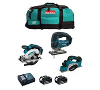 MAKITA Kit MPK18323B (DKP180 + DSS610 + DJV180 + 2 x 3,0 Ah + DC18RC + LXT600)