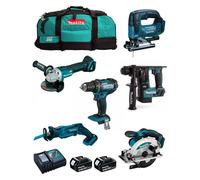 MAKITA Kit MPK18623A (DDF482 + DHR171 + DGA504 + DSS610 + DJV182 + DJR185 + 2 x 3,0 Ah + DC18RC + LXT600)